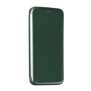 Луксозен кожен калъф тефтер ултра тънък Wallet FLEXI и стойка за Samsung Galaxy A34 5G SM-A346B тъмно зелен 